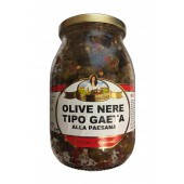 Оливки в сухому маринаді Olive Nere al Forno alla Paesana, 1062 гр, фото 3