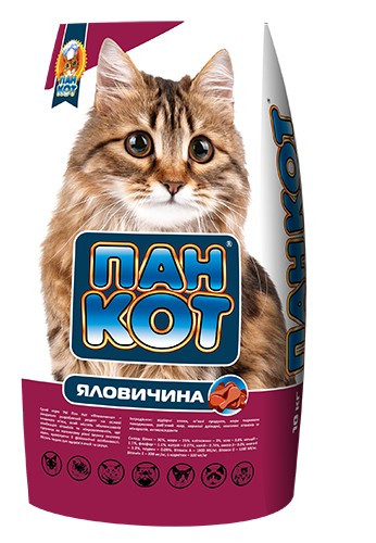 Корм для кішок Пан Кіт сухий яловичина 10кг