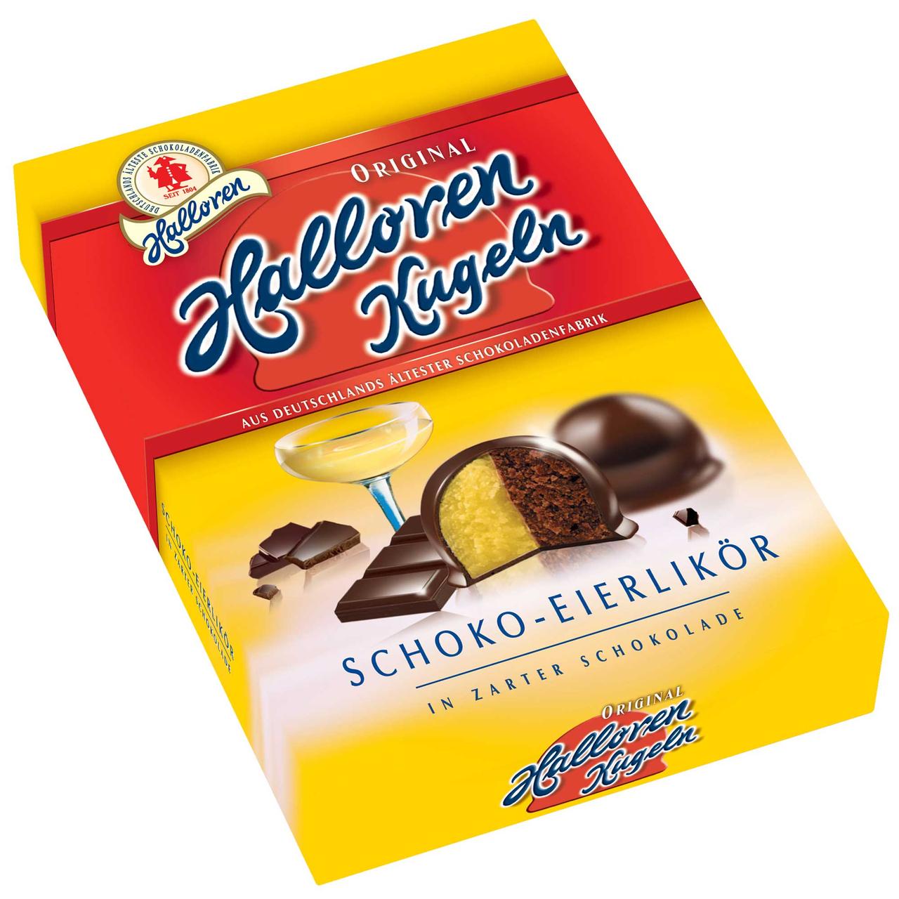 Шоколадні цукерки Halloren Kugeln Schoko-Eirlikor, 125 г.