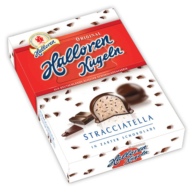 Шоколадні цукерки Halloren Kugeln Stracciatella, 125 г.