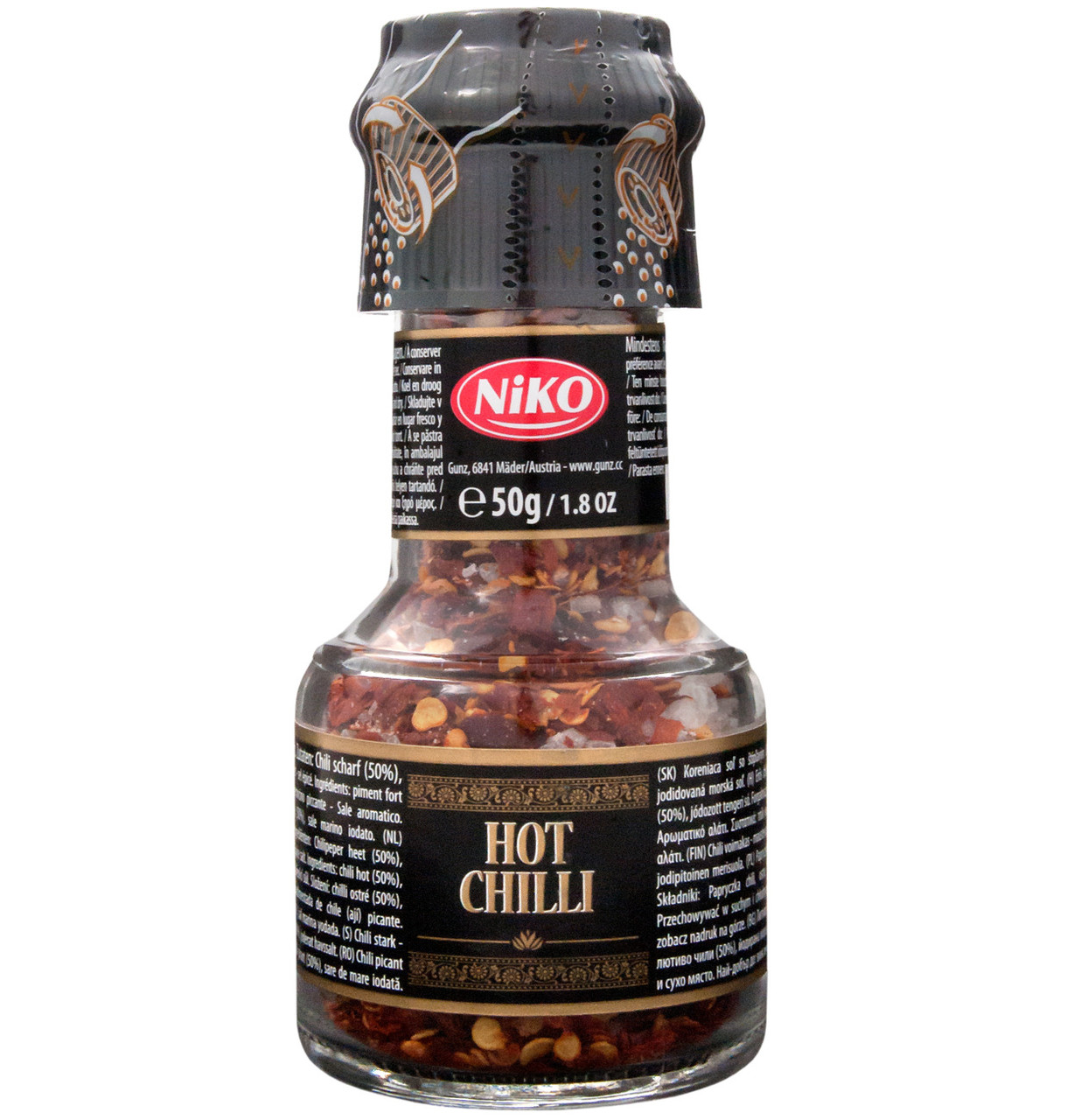 Спеції Spice Chili Hot Niko пікантний перець і сіль із млином, 50 г