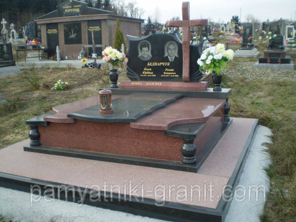 Подвійні пам'ятники з граніту замовити (Зразки №431)