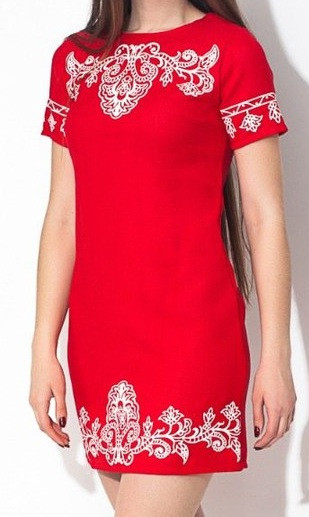 Платье летнее красное "этно" - фото 3 - id-p534944885