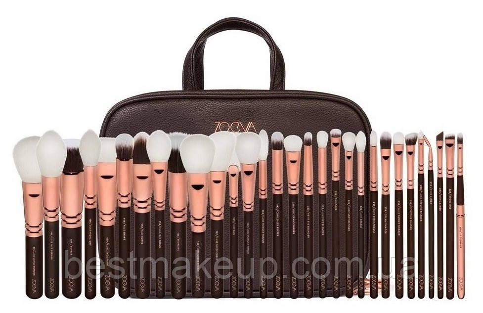 Набір пензлів MAKEUP ARTIST ZOE BAG Rose Golden Vol. 1 от ZOEVA
