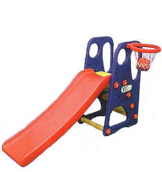 Дитяча гірка GO 021 з баскетбольним кільцем і м'ячем