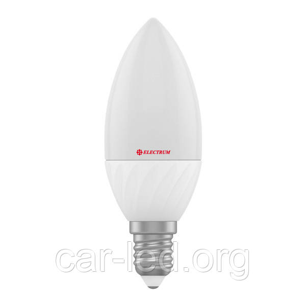 ЛАМПА СВІТОДІОДНА СВІЧА LC-12 7W E14 4000K АЛЮМОПЛАСТІКОВИЙ КОРП. A-LC-0432, фото 1