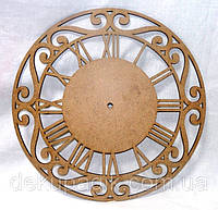 Заготівля для годинника 30см Ажур з римськими цифрами (арт50)