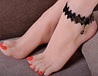 Мереживний готичний браслет на ногу, фото 2