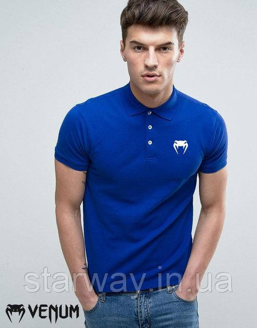 Футболка поло | синя теніска | venum logo