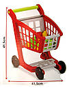 Каталка дитячий візок для супермаркету з набором продуктів Ecoiffier, фото 4