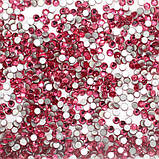 Стрази термоклейові Premium ROSE SS10 Hot Fix 100 шт, фото 3