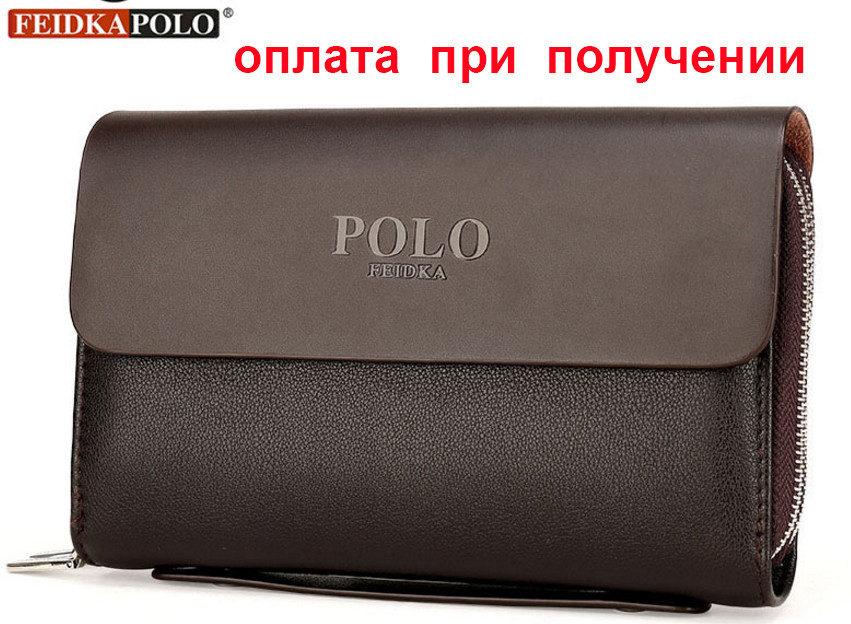 Чоловіча фірмова шкіряна барсетка, клатч, гаманець, портмоне Polo