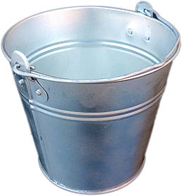 Відро оцинковане 2 літри одношовне Ø 15.5 см h=14 см (Метид)