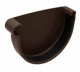 Заглушка ринви ліва 130мм коричнева RAINWAY