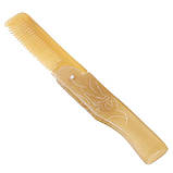 Гребінець з кістки натуральна для волосся, складана, фото 6