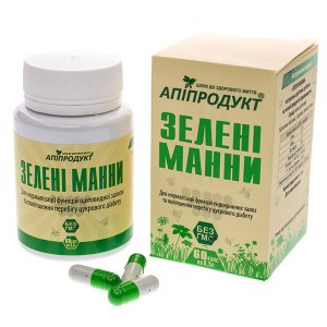 "Зелені манні" Вітаміни для діабетиків 60т придатний до 09.10.21