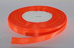 Стрічка атласна. Колір — кораловий. Ширина — 0,7 см, довжина — 23 м