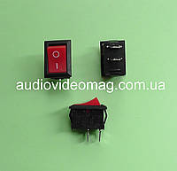 Мини переключатель кнопочный, клавишный, 250V 6A, 18.8 х 12.9 мм, красный