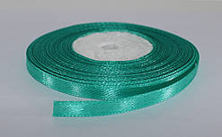 Стрічка атласна. Колір бірюзовий. Ширина — 0,7 см, довжина — 23 м