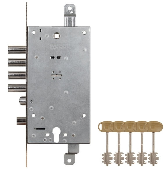 Замок врезной двухсистемный Mottura 54.797 S Matic левосторонний (Италия), фото 1