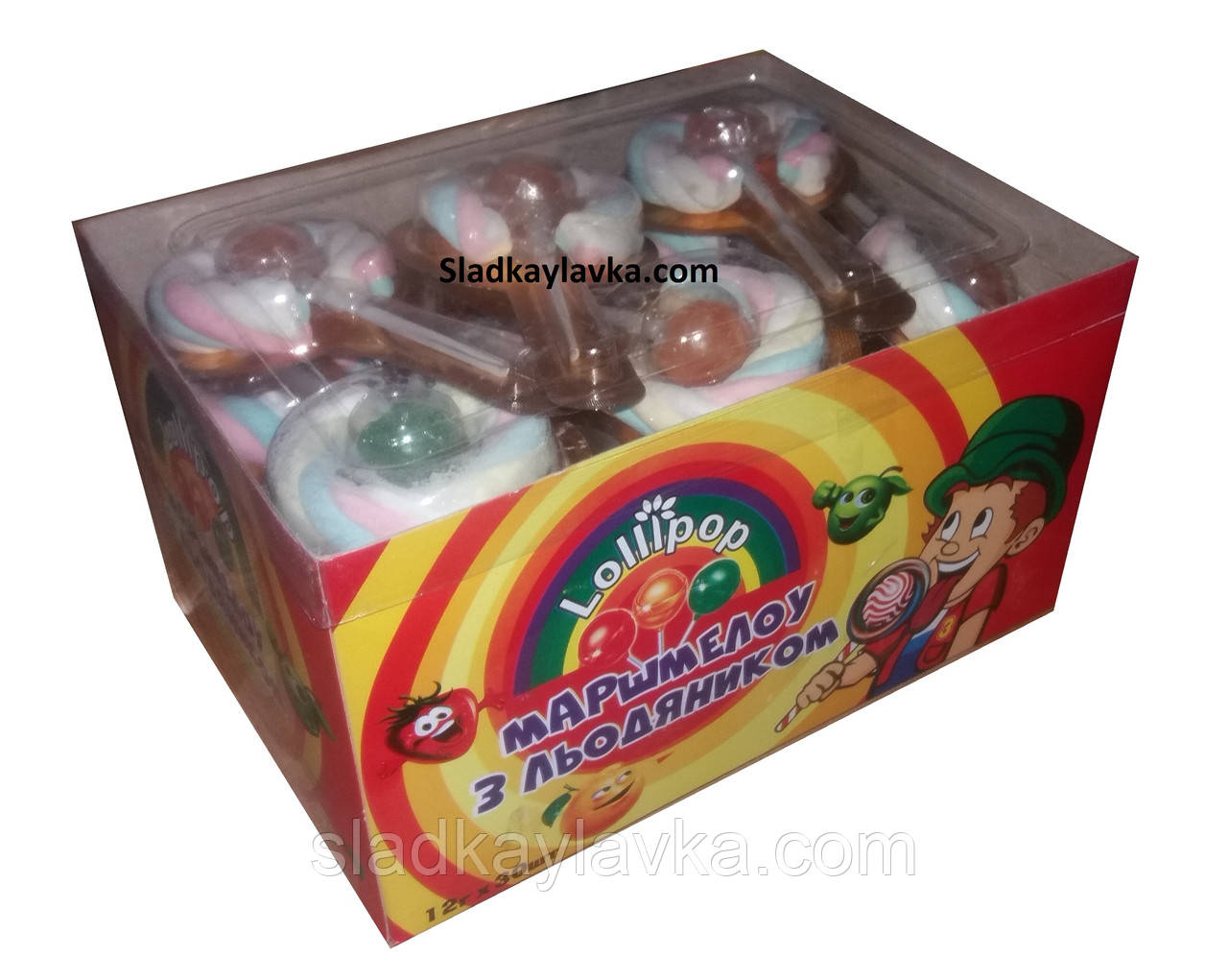 Льодяники з зефіром LolliPop 30 шт (Prestige)