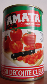 Помідори консервовані Amata Pomodori Pelati, 400 г.