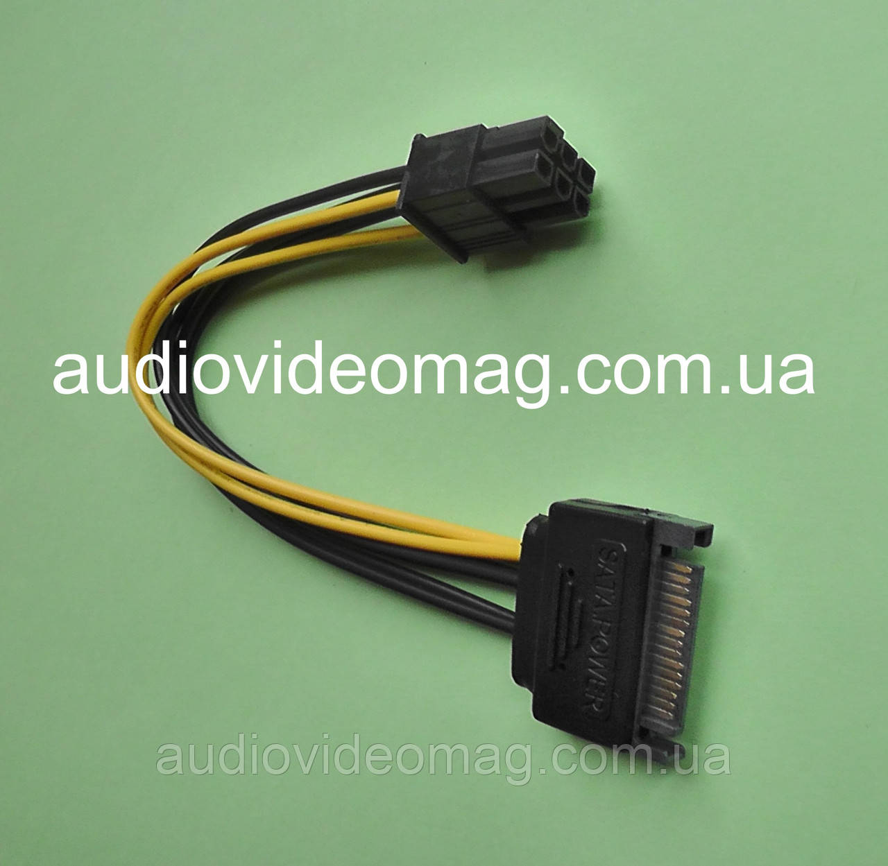 Кабель, переходник для відеокарт, 6 pin на SATA 15 pin, фото 1