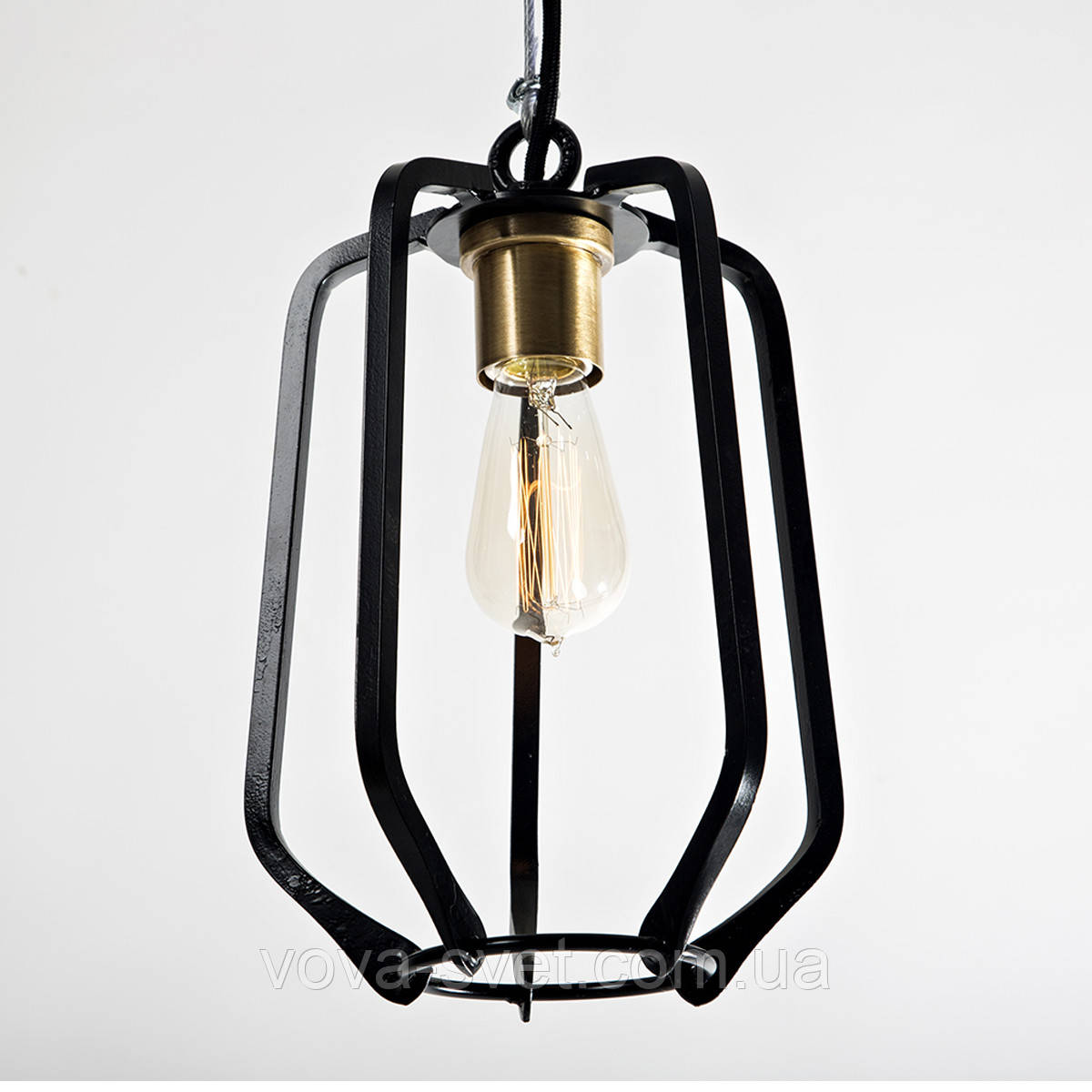 Світильник підвісний Loft Steampunk [ Frame -3 ] Black / White 