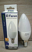 Светодиодная лампа 6W E14 LED Feron LB-737 2700К/4000К свеча