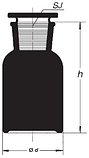 Бутель 2500 мл із прибираним корком, широке горло (темний), фото 2