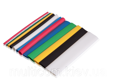 16-00-841BK. Термоусадка 80/40мм W-1-H (2х), матова, із пригніченням горіння, чорна, 1м, фото 1