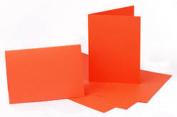 Заготовки для листівок, 5 шт., 16,8 х 12 см, колір помаранчевий, 220 г/м2