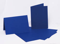 Заготовки для листівок, 5 шт., 16,8 х 12 см, колір темно-синій, 220 г/м2