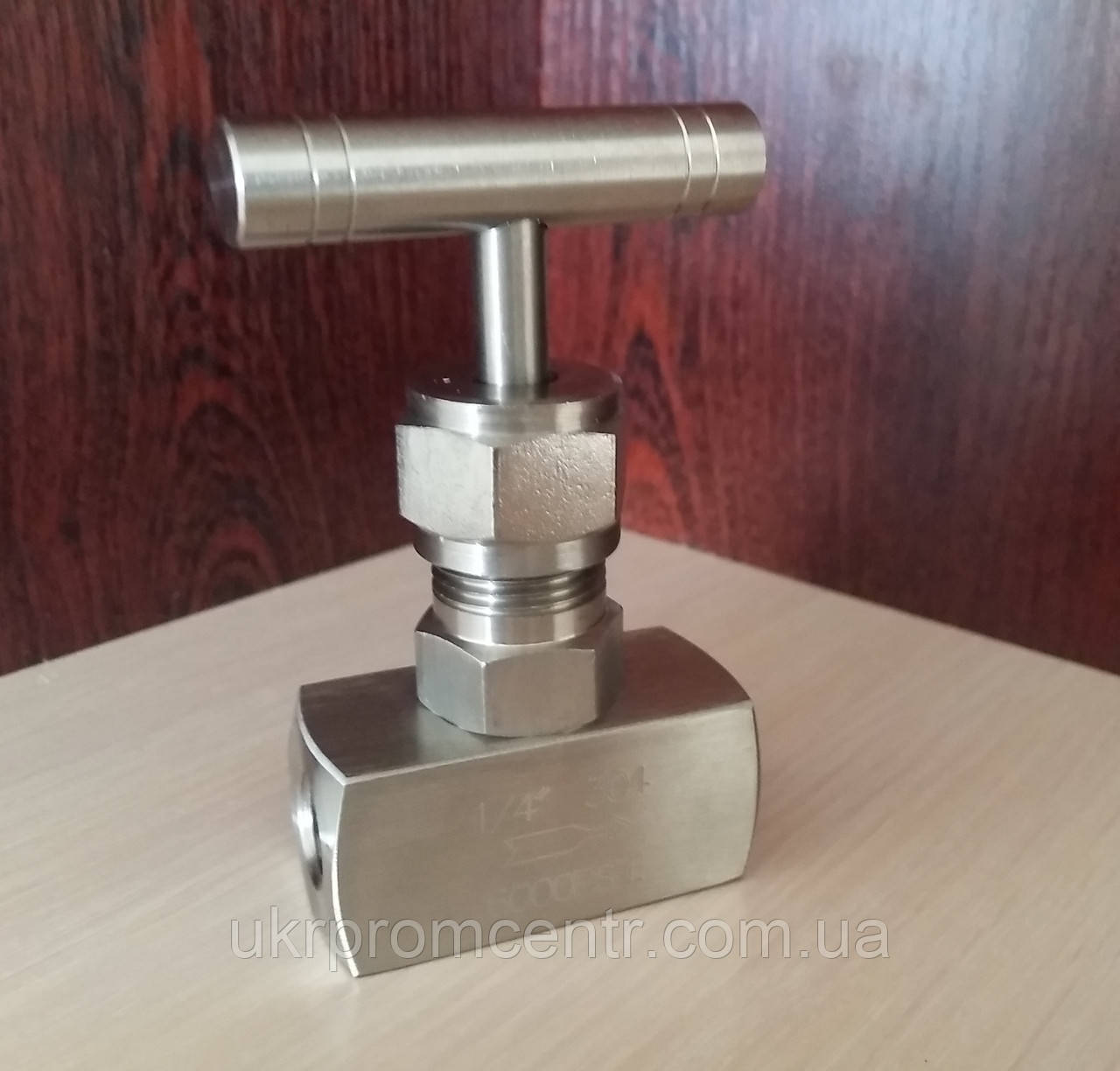 Вентиль голчастий нержавіючий муфтовий AISI304 Ру400, фото 1