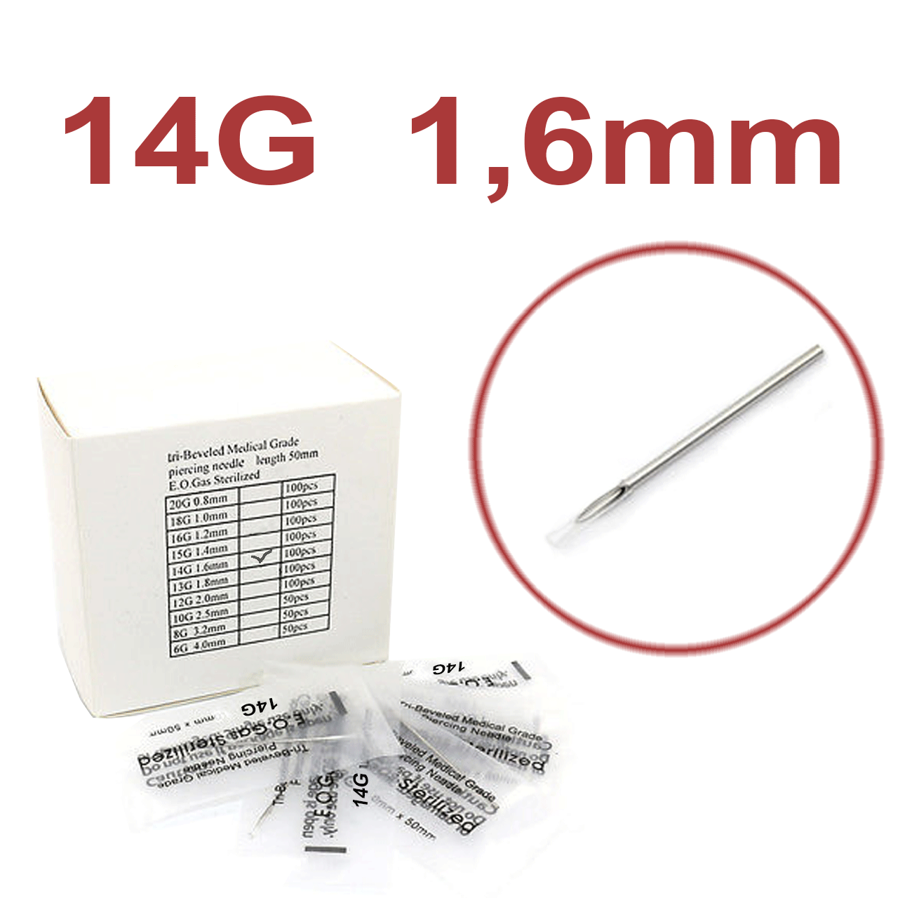 Игла для пирсинга 14G, мм, цена: ₴, купить на