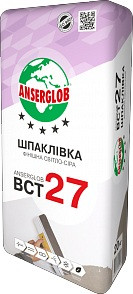 Шпаклівка фасадна фінішна світло-сіра ANSERGLOB ВСТ 27, 20 кг