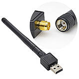 Бездротовий USB міні WiFi адаптер 150 мб роутер із драйверами на диску, фото 5