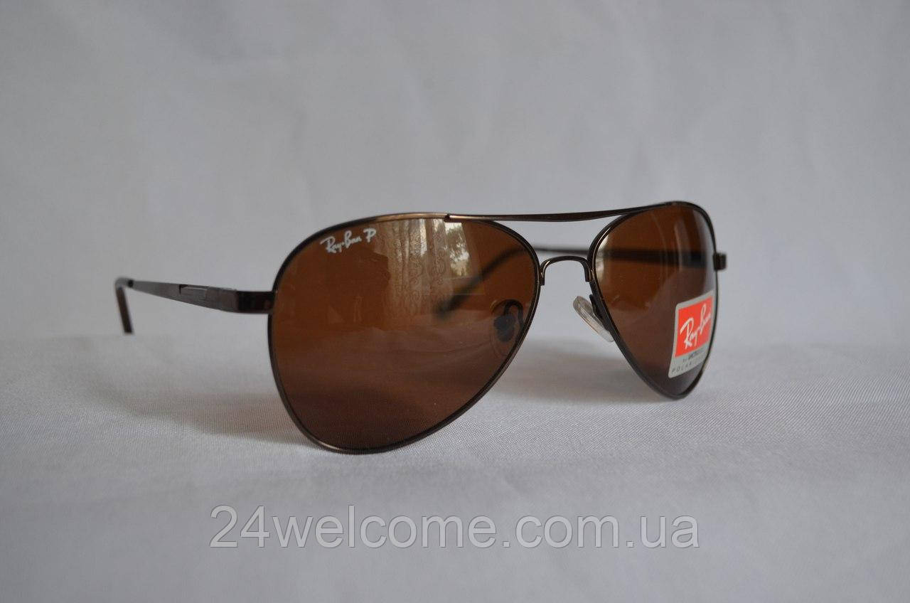 Солнцезащитные очки Полароид Ray Ban коричневый - фото 1 - id-p536368173