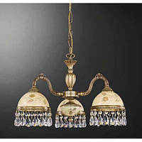 Люстра RECCAGNI ANGELO L 6206/3 bronzo/dec.rose/cris.trasp.