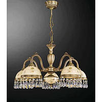 Люстра RECCAGNI ANGELO L 6206/5 bronzo/dec.rose/cris.trasp.