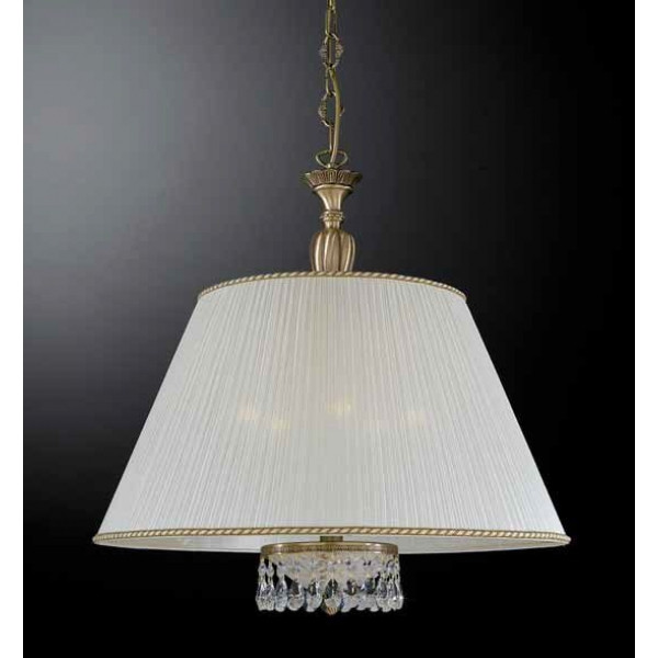 Люстра RECCAGNI ANGELO L 6400/60 бронза/тканина/кришталь