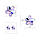 Комплект ювелірної біжутерії (підвіска та сережки) посріблення 438-г, фото 4