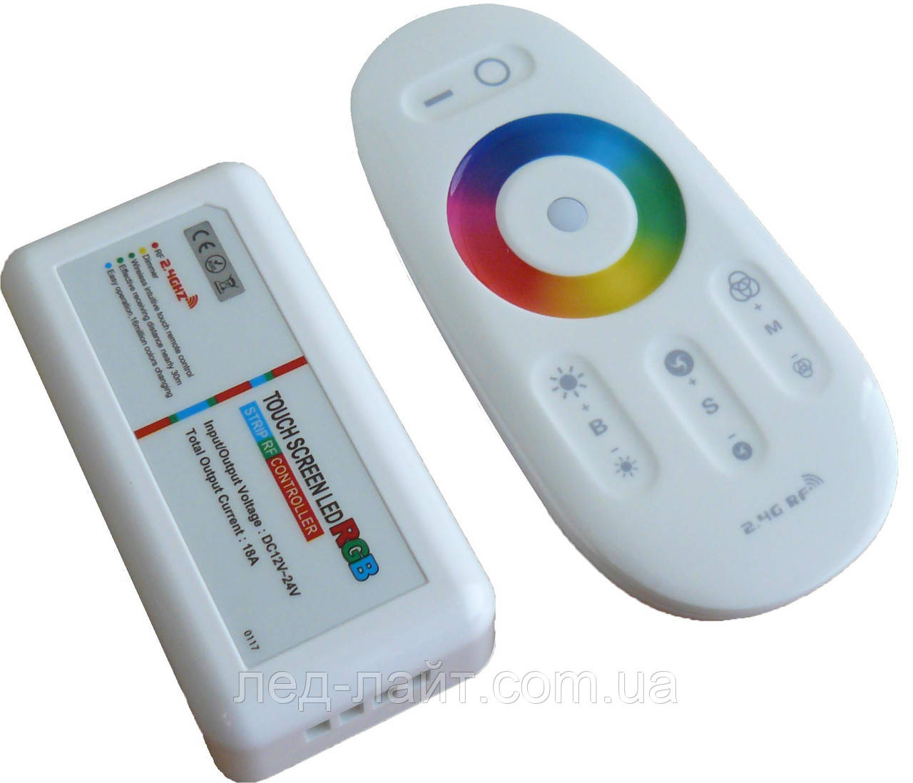 Контролер RGB 12-24V 18A, пульт RF сенсорний 2.4G