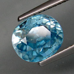 Блакитний циркон 3.50 Ct. 8.6 X 7.4 X 5.0 Mm.