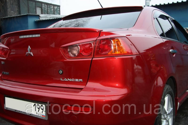 Спойлер багажника (сабля, лип спойлер) Mitsubishi Lancer X 2007+ Мітсубісі Лансер Х, фото 1