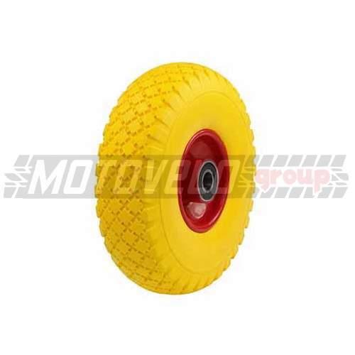 Колесо на садовую тачку пенополиуритановое 3.00-4 (d=20 mm) "DM" (ID ...