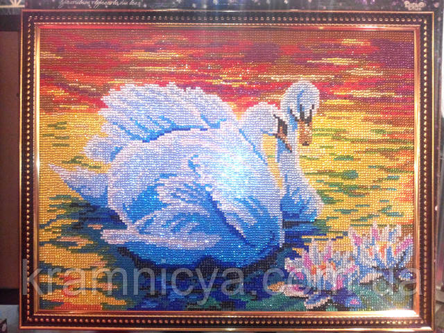 Алмазна мозаїка DIAMOND MOSAIC Лебедина пара Алмазна мозаїка DIAMOND MOSAIC Пара лебедів