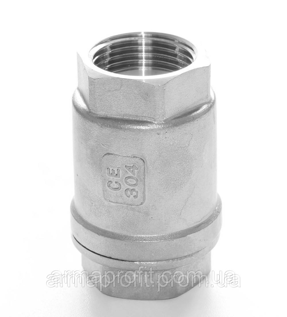 Клапан зворотний нержавіючий різьбовий пружинний AISI304 Ду15 Ру16