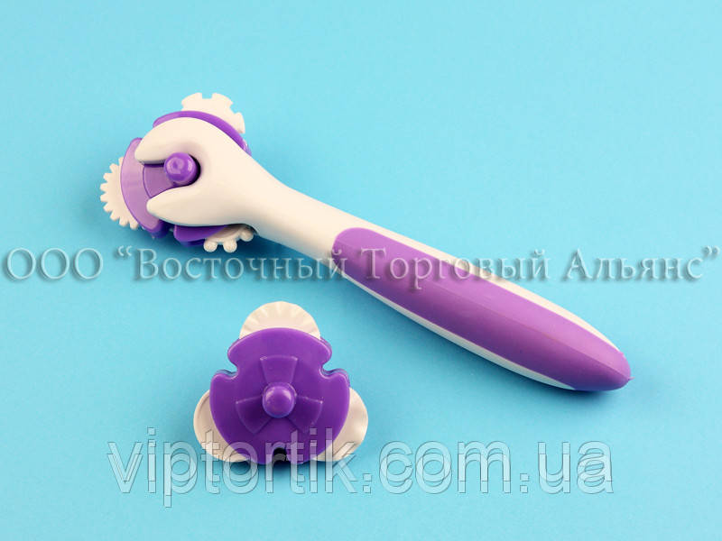 Колесо кондитерське велике з двома насадками (з прогумованою ручкою), фото 1