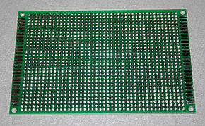 Макетна друкована плата, двостороння, розмір 8 см*12 см